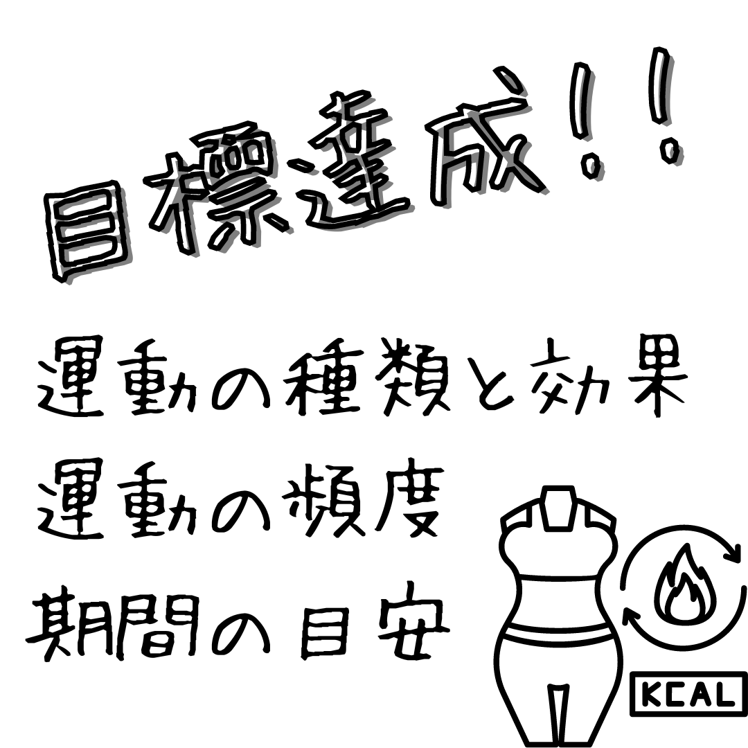 目標達成！おススメの運動の種類と効果・頻度・目安の期間！